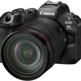 Canon EOS R6 Mark III Mirrorless Camera Kit with RF 24-105mm f/4L IS USM Lens | 32.5MP Full-Frame, 7K RAW Video & Advanced AF | Includes 64GB Card and Camera Bag