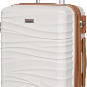 Romswi 21" Expandable Carry On Luggage - Airline Approved Hardshell Suitcase with TSA Lock, 360° Spinner Wheels & 20% Extra Capacity (White)