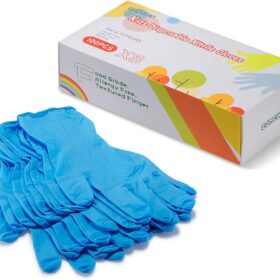 Kids Disposable Gloves – Latex & Powder Free – Multipurpose Clear Gloves for Painting, Crafting, Gardening & Food Preparation (Fits Ages 4-10)