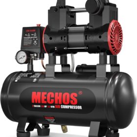 3 Gallon Ultra Quiet Oil-Free Portable Air Compressor – 1.15 HP, 115 PSI, Perfect for DIY, Nail Guns, and Tire Inflation