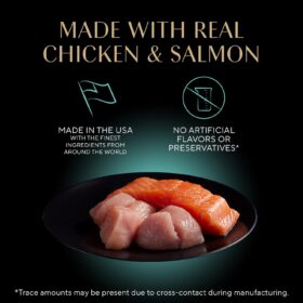 Sheba Perfect Portions Grain-Free Kitten Wet Cat Food Paté - Chicken, Salmon & Turkey Variety Pack, 24 Twin-Trays (48 Total Servings)