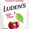 Luden's Wild Cherry Sore Throat Relief Drops - Pectin Soothing Lozenges for Minor Irritation & Dry Mouth - Family Friendly, 90 Count Resealable Bag