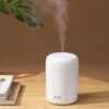 Portable USB Mini Humidifier – 300ml Cool Mist Ultrasonic Diffuser with Colorful Night Light – Quiet Auto Shut-Off for Home, Office, Car & Travel (White)