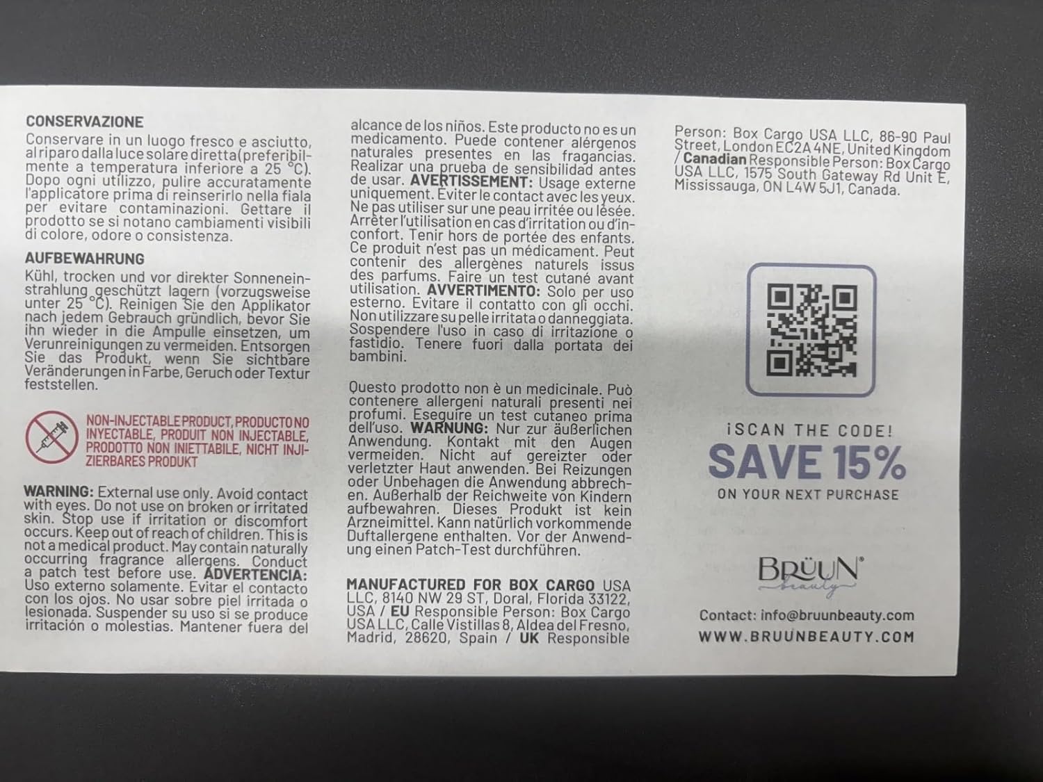 BRÜUN HS Korean Hair Growth Serum – Scalp Ampoule Booster with Biotin & Peptides for Hair Regrowth & Thicker Hair – 1.18 fl oz