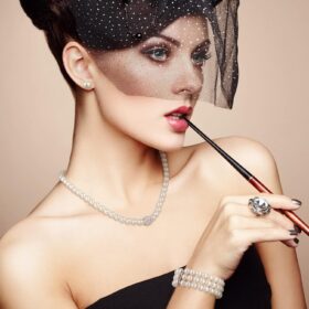 Glenmal Women's Pearl & Rhinestone Bridal Jewelry Set - Elegant Necklace, Bracelet & Earrings for Weddings & Parties