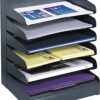 Safco 6-Tier Steel Desktop Organizer – Commercial Grade Horizontal Mail Sorter and Document Holder