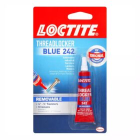 LOCTITE Threadlocker Blue 242 - Medium Strength Removable Thread Lock Adhesive for Bolts, Nuts, and Screws - Prevents Loosening, Vibration, and Corrosion - 6 ml Tube