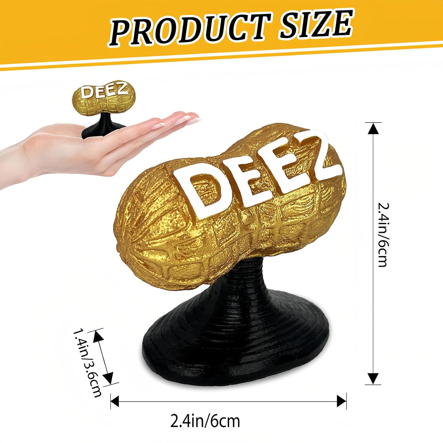Funny Desk Statue – Hilarious 'Deez' Meme Gift, White Elephant & Gag Gift for Friends, Coworkers, and Office Decor