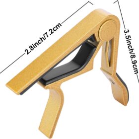 Mudder 4-Pack Professional Guitar Capos – Ultra-Durable Zinc Alloy Clamps for Acoustic, Electric, Classical, Bass, and Ukulele (Black, Red, Silver, Gold)