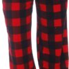 Just Love Women's Buffalo Plaid Plush Fleece Pajama Pants - Ultra-Soft Fuzzy Loungewear Bottoms with Drawstring