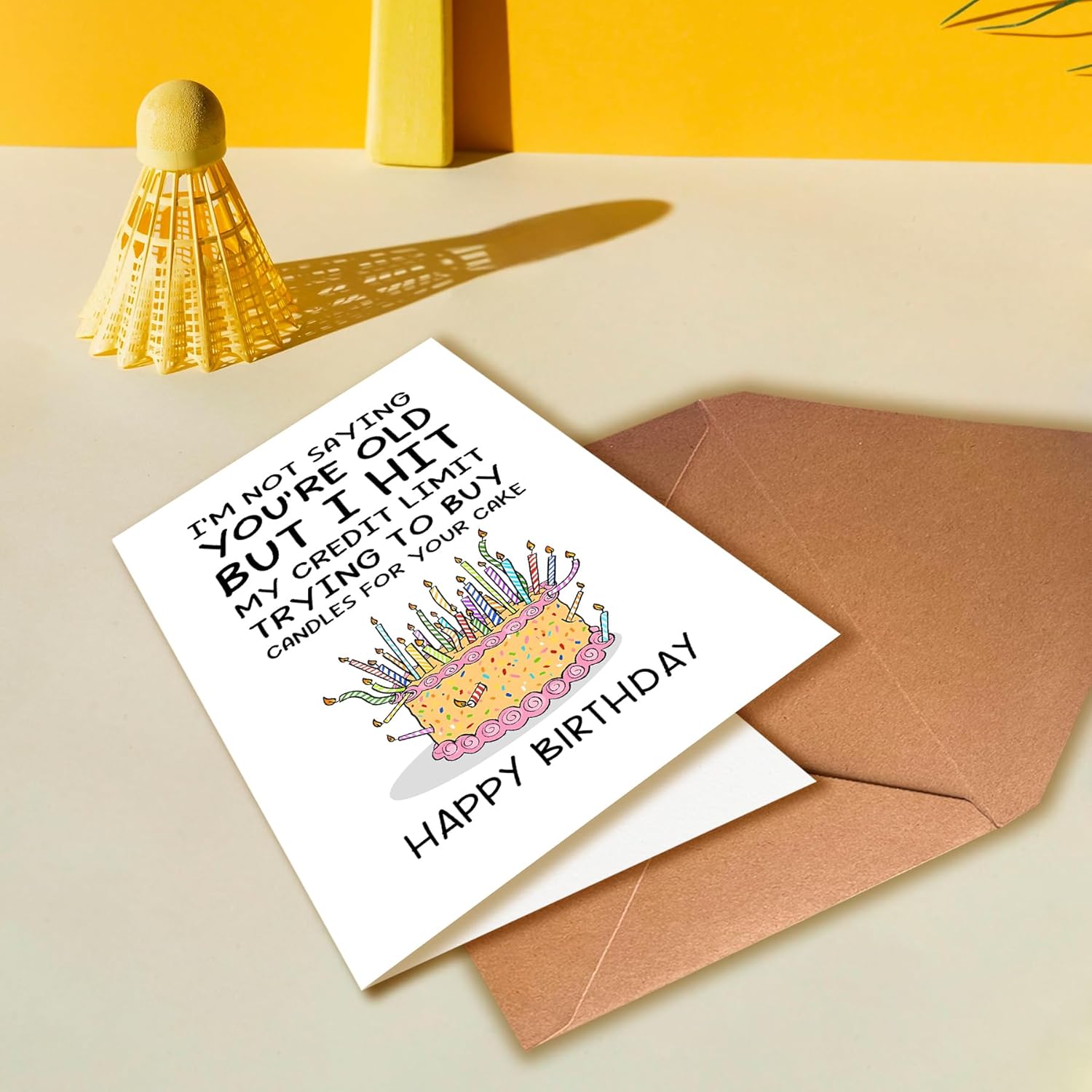 Funny Birthday Card for Men - Hit My Credit Limit Candles Joke - 5x7 Premium Heavy Cardstock Greeting Card for Dad, Husband, Brother