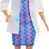Barbie Careers Doctor Doll - 11-inch Blonde Fashion Doll with White Coat, Dress, Stethoscope & Accessories, Gift for Kids 3+