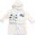 Spasilk Baby Boys Hooded Cotton Bathrobe with Matching Booties - Ultra-Soft Newborn Shower Gift Set (0-9 Months)