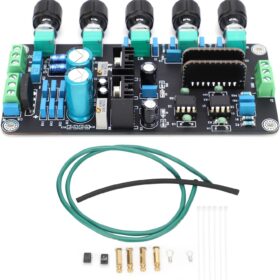 AD827 OP-Amp Stereo Tone Control Preamp Board | Hi-Fi Bass/Treble Volume Circuit | DIY Audio Dual AC 12-18V Module