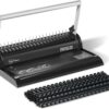 Binditek 19-Hole Comb Binding Machine – Professional 145-Sheet Capacity Document Binder with 30 x 1/2-Inch Binding Spines and Starter Kit, Ideal for Office & School Use