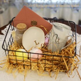 Personalized Initial L Ring Dish for Women - Ceramic White Monogram Jewelry Tray for Wedding, Engagement, & Bridal Gifts