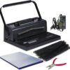 Binditek 46-Hole Spiral Binding Machine with Electric Coil Inserter – Heavy-Duty Manual Punch for A4, Letter & A5, Includes 100 Coils, 100 Covers, and Crimping Pliers