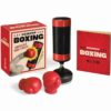 Desktop Boxing Kit: Mini Finger Boxing Set with Stress Relief Punching Bag & Suction Base - Great Office Gift & Desk Accessory
