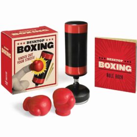Desktop Boxing Kit: Mini Finger Boxing Set with Stress Relief Punching Bag & Suction Base - Great Office Gift & Desk Accessory