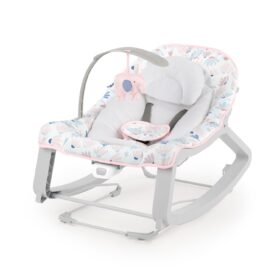 Ingenuity Keep Cozy 3-in-1 Grow with Me Vibrating Baby Bouncer and Toddler Rocker – Soothing Vibration Seat with Toy Bar, Infant to Toddler (Pink Burst)