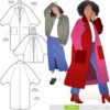 Style Arc Springfield Coat Sewing Pattern - Woven Duster Jacket with Dolman Sleeves (Sizes 10-22)
