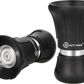 AUTOMAN Heavy Duty Fireman Style Hose Nozzle – 2 Pack High Pressure Garden Sprayer with Metal Connector for Car Wash, Pet Care, and Lawn