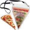 Portable Pizza Pouch Necklace - Fun Slice Holder, Food-Safe Storage, & Novelty Gag Gift for Pizza Lovers