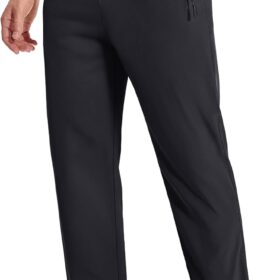 MAGNIVIT Men's Quick-Dry Track Pants - Athletic Joggers with Zipper Pockets