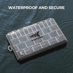 KastKing HyperSeal Waterproof Tackle Box – 3600 & 3700 Series Crankbait Organizer with Adjustable Dividers, Rust-Proof Storage, Clear Lid