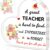 Teacher Appreciation Gifts - Heart Shaped Acrylic Plaque with Stand - Best Retirement, End of Year, Birthday & Thank You Present for Men & Women Educators (4 x 4 Inch)