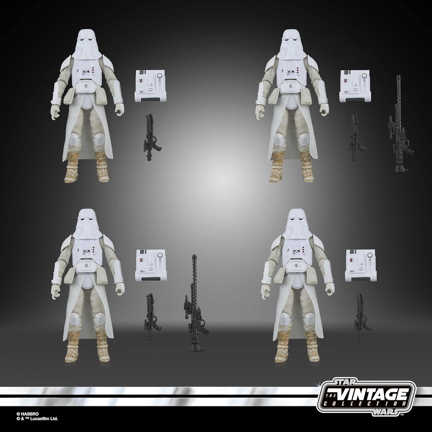 Star Wars The Vintage Collection Snowtrooper 4-Pack - 3.75-Inch Scale Empire Strikes Back Action Figures