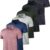 OYGSieg Men's Performance Polo Shirts - 6 Pack Moisture Wicking Short Sleeve Athletic Golf Shirts with Soft Collars