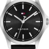 Tommy Hilfiger Men's Classic Quartz Watch – 42mm Leather Strap Analog Clock with Date Display – Water Resistant Business & Casual Dress Watch