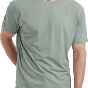 netdraw Men's Ultra-Soft Bamboo Viscose T-Shirt | Lightweight Cooling Cotton Blend Casual Tee with Curved Hem