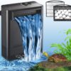 Turtle Tank Filter – 290GPH Adjustable Internal Aquarium Filter for 20-75 Gallon Freshwater and Saltwater Tanks