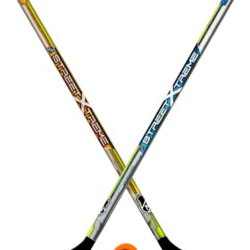 Franklin Sports NHL Youth Street Hockey Starter Set - (2) Junior Sticks & (1) Ball for Outdoor Roller & Deck Hockey