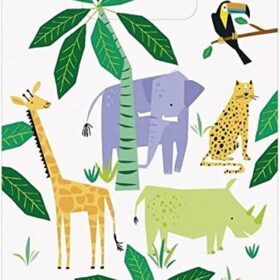 Safari Party Favor Bags - Jungle Animal Loot Bags (Pack of 8) for Kids Wild Birthday Party Supplies & Decorations