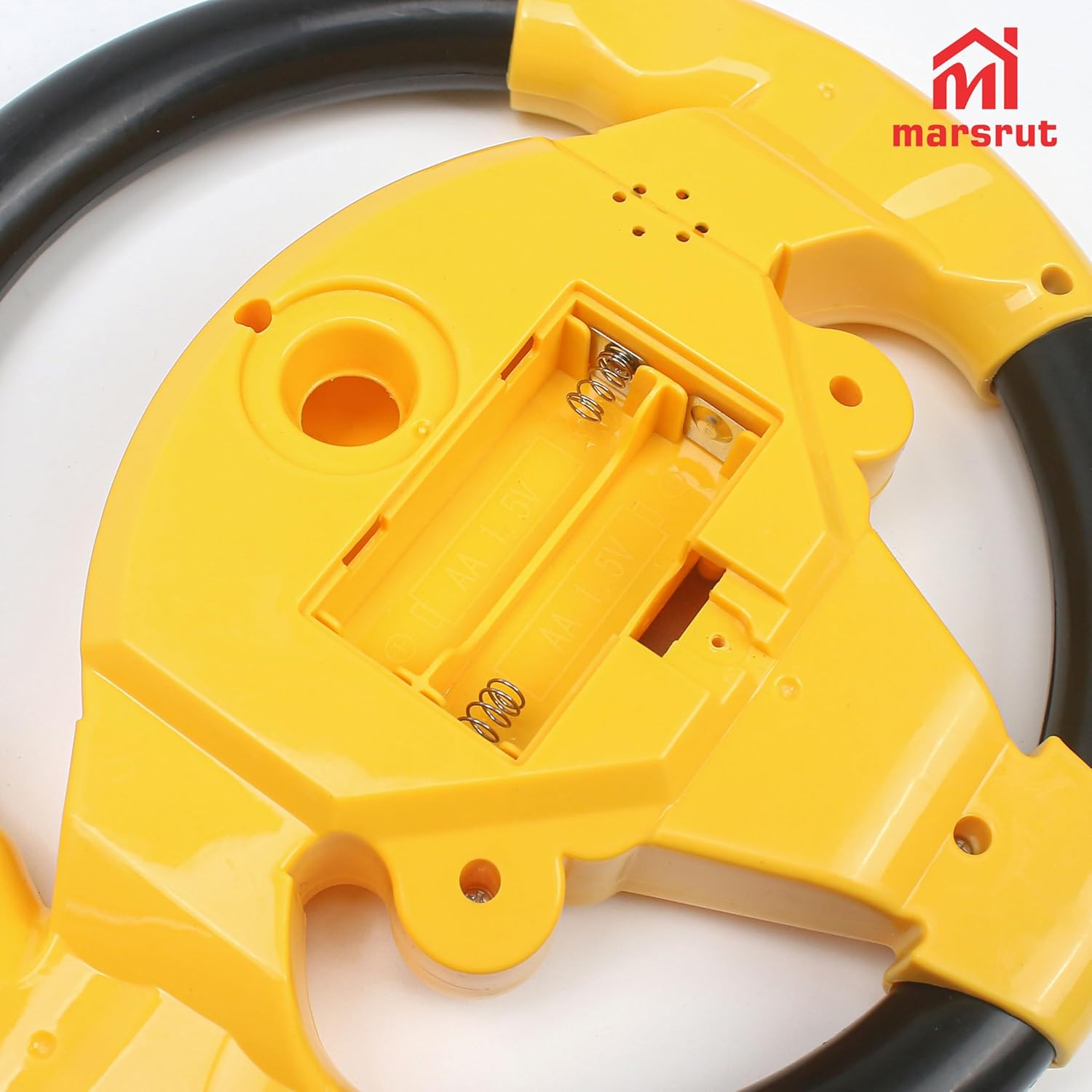 Kids Toy Steering Wheel - Yellow Electronic Driving Simulator with Realistic Sounds, Lights & Horn - Educational Interactive Toy for Toddlers & Children 3+ Years