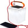 LuminAID PackLite Titan 2-in-1 Solar Camping Lantern & Phone Charger – 300 Lumen Inflatable LED Light, 4000mAh Battery, IP67 Waterproof Portable Power Bank for Hiking, Emergency & Survival Kits