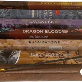 Sreevani Premium Incense Sticks Gift Set – 6 Popular Scents & Wooden Holder Bundle – Aromatherapy & Home Fragrance Kit