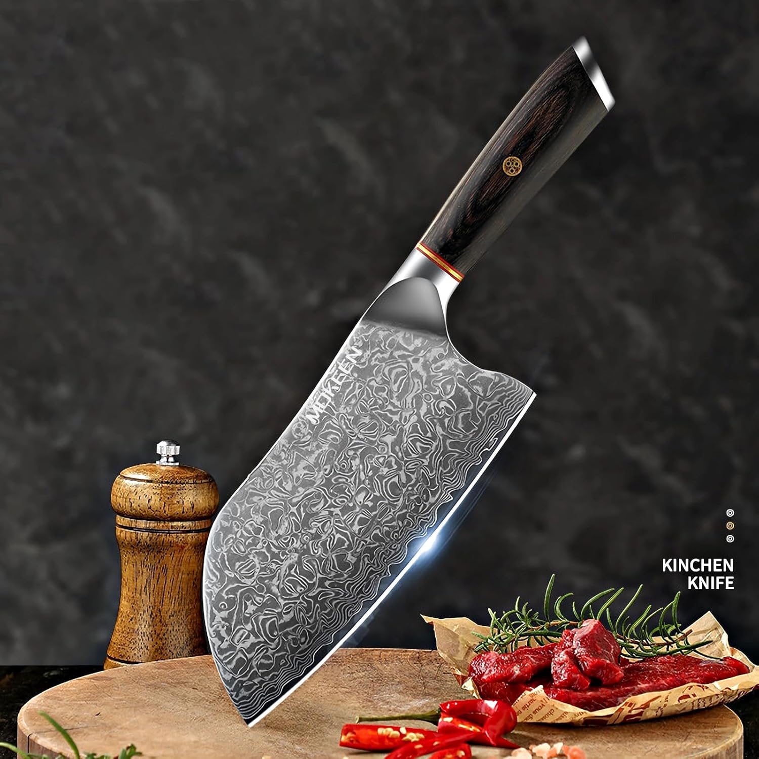 7-Inch Damascus Steel Chef Knife – 67-Layer VG10 Japanese Cleaver with G10 Handle & Gift Box