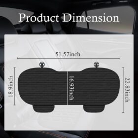 Premium Rear Seat Cover for Cars - Breathable, Non-Slip Bench Seat Protector with Side Storage Pockets - Universal All-Season Back Seat Mat for SUVs, Trucks & Sedans