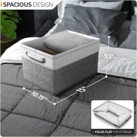 Sorbus 6-Pack Large Collapsible Storage Bins - Sturdy Fabric Organizing Baskets with Handles for Closet, Shelves, and Nursery