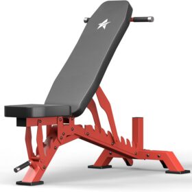 STACOO Weight Bench – 1300Lbs Capacity Adjustable Bench for Full Body Strength Training, Incline/Decline Press with Extra-Long Backrest and Transportation Wheels