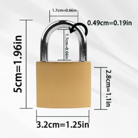 2-Pack Gold Small Keyed Padlocks – 32mm Hardened Alloy Luggage Locks for Gym Lockers, Toolboxes & Cabinets