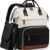 LOVEVOOK Diaper Bag Backpack with Changing Station – Large 16-Pocket Waterproof Travel Bag for Mom & Dad, Black-Beige