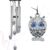 Blue Evil Eye Owl Wind Chime - 25.5&rdquo; Memorial & Sympathy Wind Chimes for Outdoors, Patio, Yard & Garden Decor