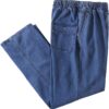 IDEALSANXUN Men's Classic Loose Fit Denim Jeans with Elastic Waistband - Comfort Casual Stretch Trousers