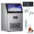Commercial Ice Maker Machine - 150 lbs/24H Output, 45 lbs Storage Bin, Freestanding Stainless Steel Clear Ice Cube Maker with LCD Control Panel for Restaurants, Bars, and Home Use