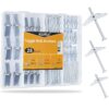 KURUI 28Pcs Heavy Duty Toggle Bolts Kit – Zinc Plated Steel Butterfly Drywall Anchors Assortment for Hanging Curtains, Pictures, and Shelves (1/8", 3/16", 1/4")